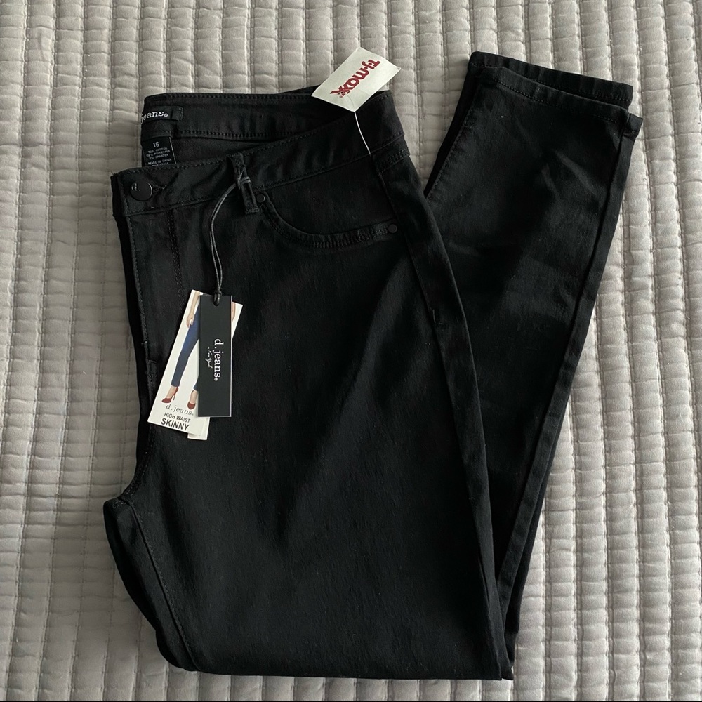 D.JEANS HIGH WAIST SKINNY BLACK JEANS
